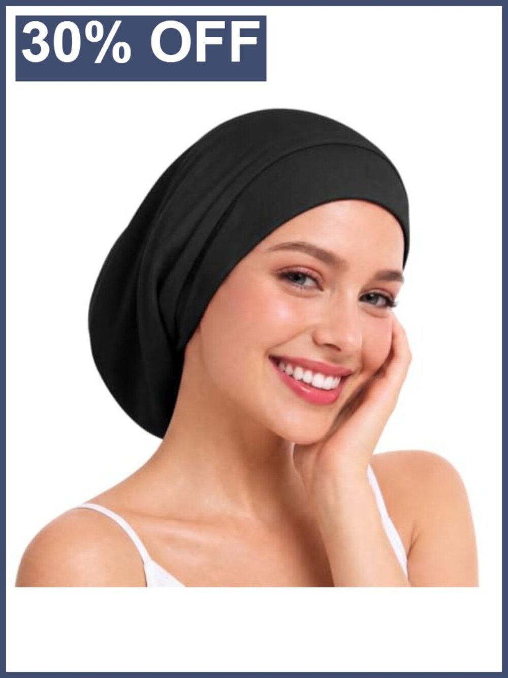 Silk Modal Sleep Bonnet Adjustable Hair Protection Cap